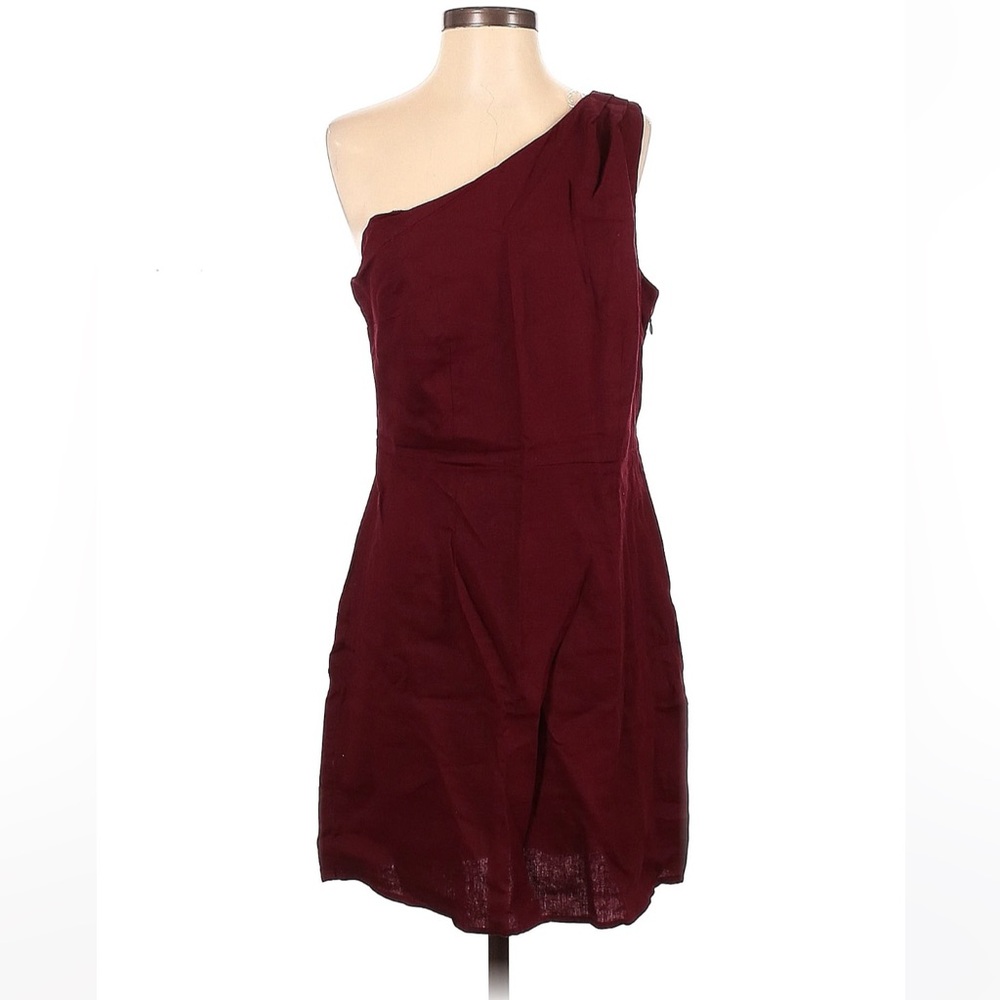 a new day One-Shoulder Burgundy Dress